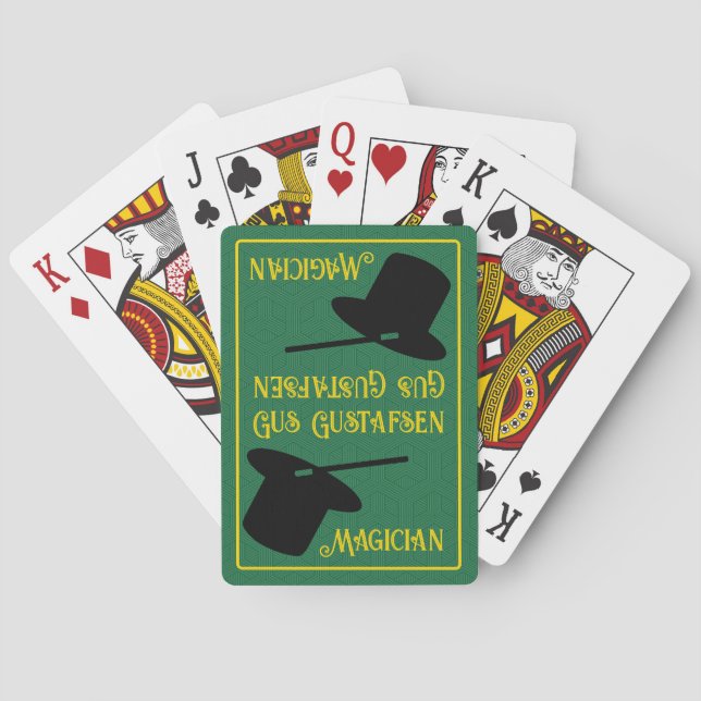 Jeu De Cartes Personnaliser Magicien Top Hat Jouer aux cartes (dos)
