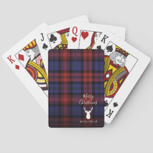 Jeu De Cartes Personnaliser Noël Tartan Clan MacLachlan Plaid