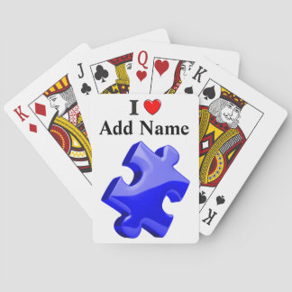 Jeu De Cartes Personnaliser sensibilisation sur l'autisme Blue P