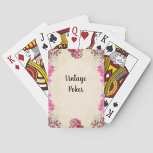 Jeu De Cartes Personnaliser Vintage Floral Design