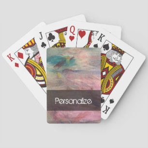 Jeu De Cartes Personnalisez ce désordre d'aquarelle abstraite