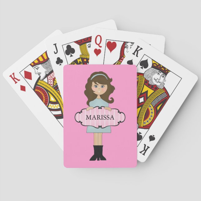 Jeu De Cartes Personnalized Brunette (dos)