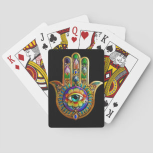 Jeu De Cartes Pétales de fleurs colorés Turquoise Troisième Œil