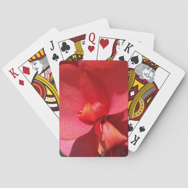 Jeu De Cartes pétales rouge vif (dos)