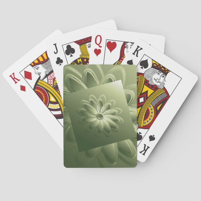 Jeu De Cartes pétales verts (dos)