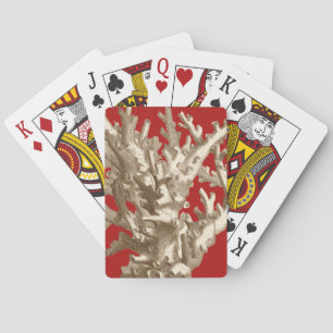 Jeu De Cartes Petit corail en rouge