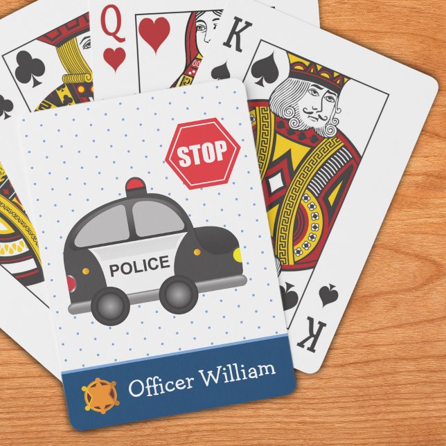 Jeu De Cartes Petit Garçon policier et voiture enfant (Créateur téléchargé)