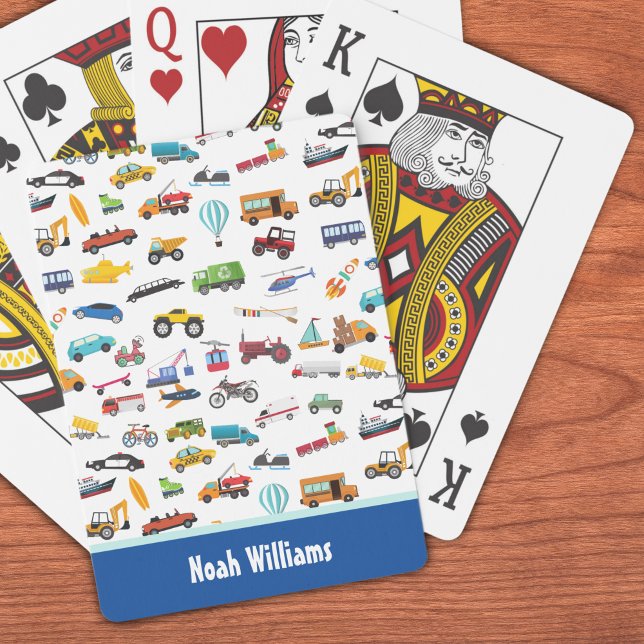 Jeu De Cartes Petit Garçon Things That Move Vehicle Cars Kid (Créateur téléchargé)