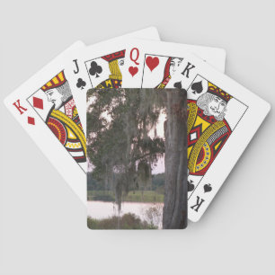 Jeu De Cartes Petit lac et arbres couverts de mousse