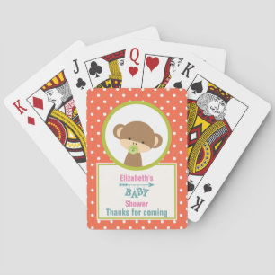 Jeu De Cartes Petit singe Brown avec Baby shower Pacifique