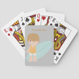 Jeu De Cartes Petit Surfeur Mec Enfant Surfeur Personnaliser