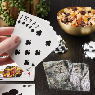 Jeu De Cartes Petite Chouette de Camouflage dans l'arbre
