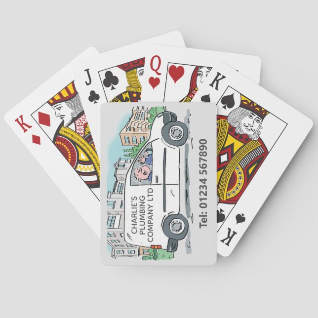 Jeu De Cartes Petite entreprise avec nom sur fourgonnette de soc (dos)