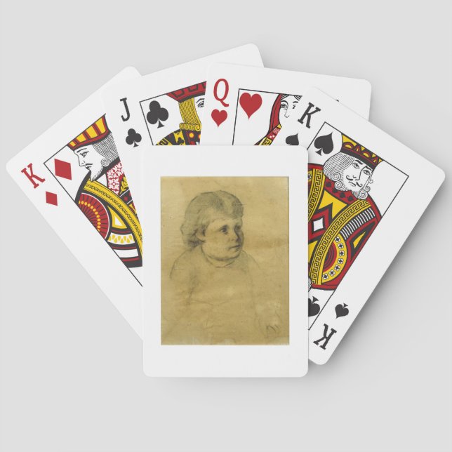 Jeu De Cartes Petite fille (charbon de bois) (dos)