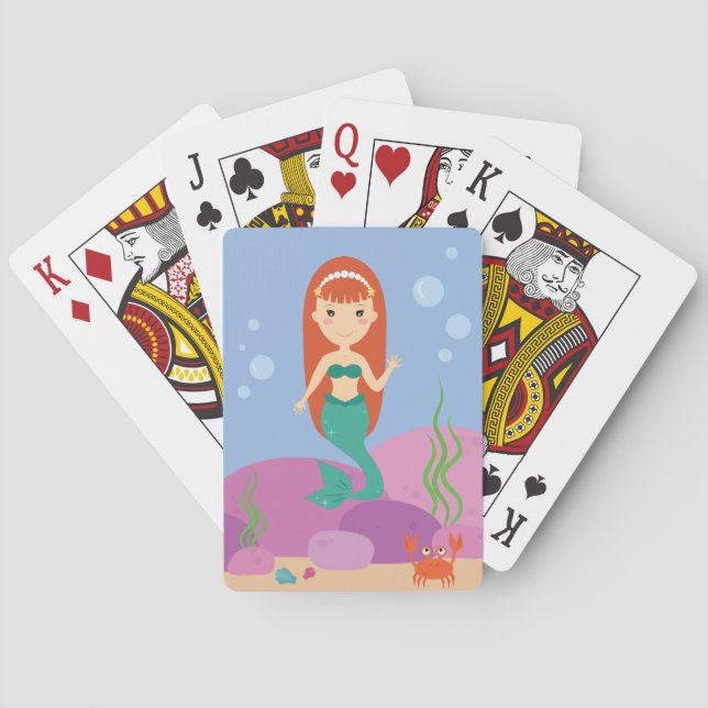 Jeu De Cartes Petite fille sirène sous l'eau (dos)