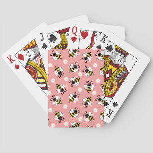 Jeu De Cartes Petites abeilles mignonnes et fleurs marguerites m