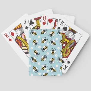Jeu De Cartes Petites abeilles mignonnes et fleurs marguerites m