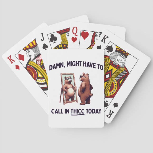 Jeu De Cartes Peut-Être Devrait-Il Faire Appel À La Thicc Aujour (dos)