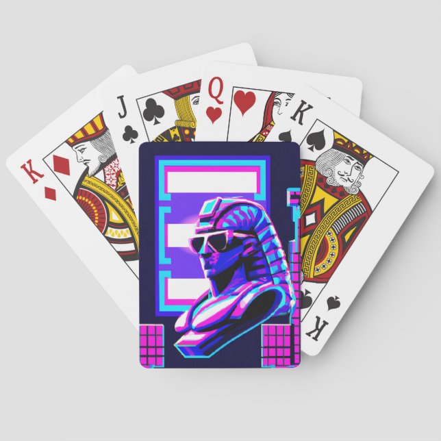Jeu De Cartes Pharaoh Synthwave (dos)