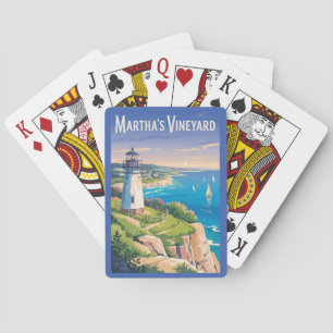 Jeu De Cartes Phare de Martha's Vineyard Massachusetts Voyage