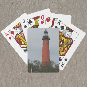 Jeu De Cartes Phare de Ponce Inlet au-dessus des arbres Photo