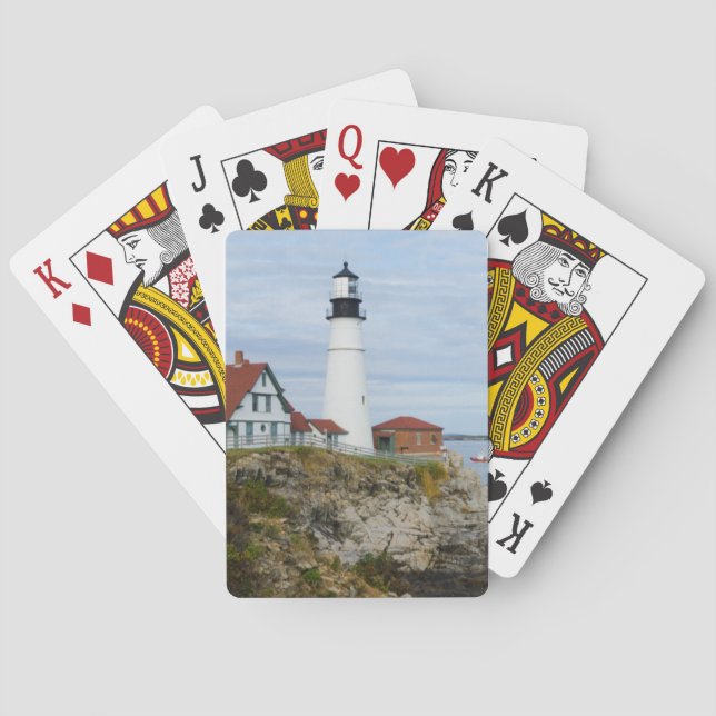 Jeu De Cartes Phare de Portland Headlight sur une côte rocheuse (dos)