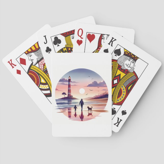 Jeu De Cartes Phare Sunset Walk Côté littoral (dos)