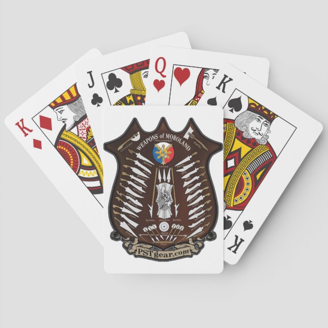 Jeu De Cartes Philippines Armes de Moroland Jouant aux cartes (dos)