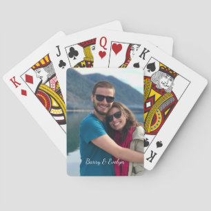 Jeu De Cartes Photo avec texte au bas Personnalisé