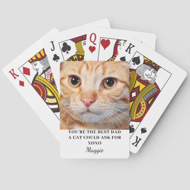 Jeu De Cartes Photo Best Cat Papa (dos)