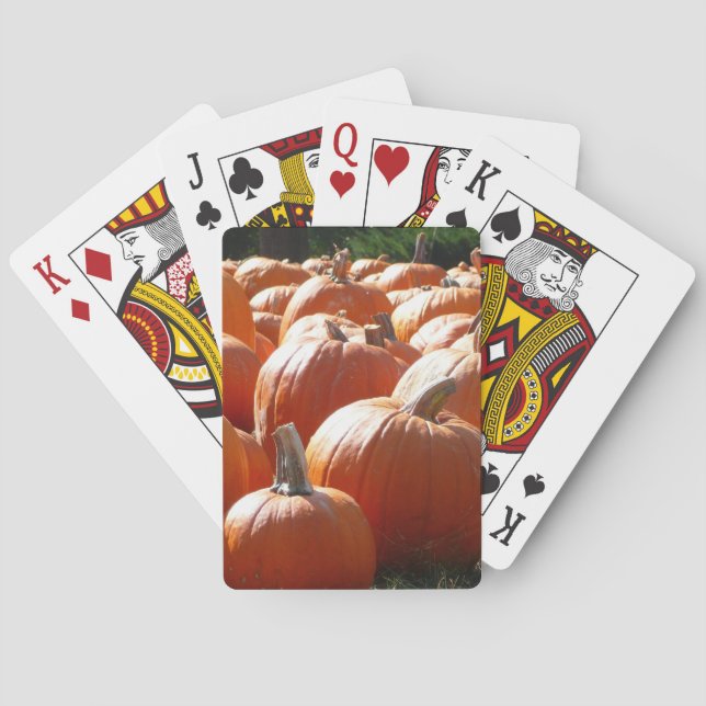 Jeu De Cartes Photo citrouille pour automne, Halloween ou Thanks (dos)