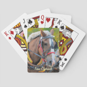 Jeu De Cartes Photo Clydesdale Draft Horse pour les amoureux des