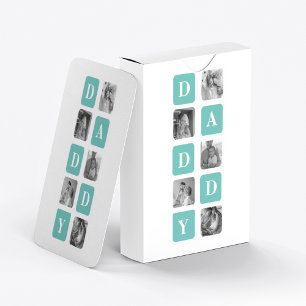 Jeu De Cartes Photo Collage moderne Happy Fête des pères Cadeau