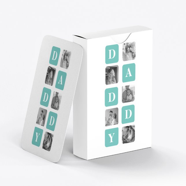 Jeu De Cartes Photo Collage moderne Happy Fête des pères Cadeau (Créateur téléchargé)