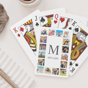 Jeu De Cartes Photo Custom Family Collage Personnalité de White