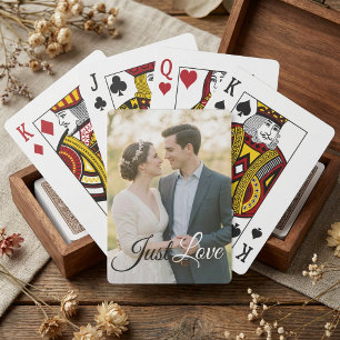 Jeu De Cartes Photo de couple personnalisé et texte romantique d