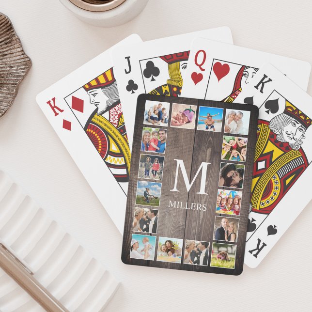 Jeu De Cartes Photo de Custom Collage Rustic Farmhouse Family (Créateur téléchargé)