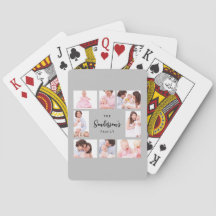 Photo de famille en 8 parties dans un cadre gris