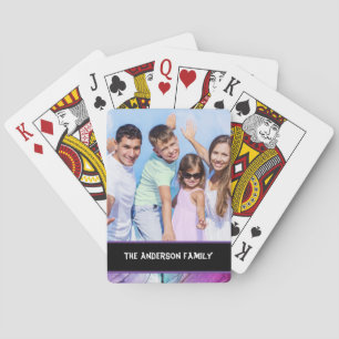 Jeu De Cartes Photo de famille moderne 1 personnalisable