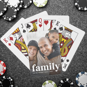 Jeu De Cartes Photo de famille moderne simple personnalisé