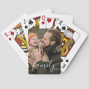 Jeu De Cartes Photo de famille personnalisé avec écriture