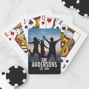 Jeu De Cartes Photo de famille personnalisée avec nom de famille