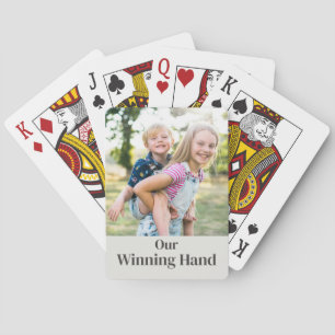 Jeu De Cartes Photo de famille personnalisée Notre main gagnante