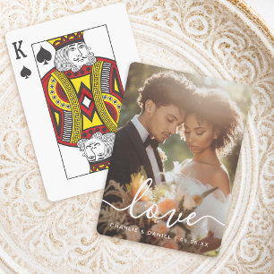 Jeu De Cartes Photo de fiançailles de mariage amour noms de coup