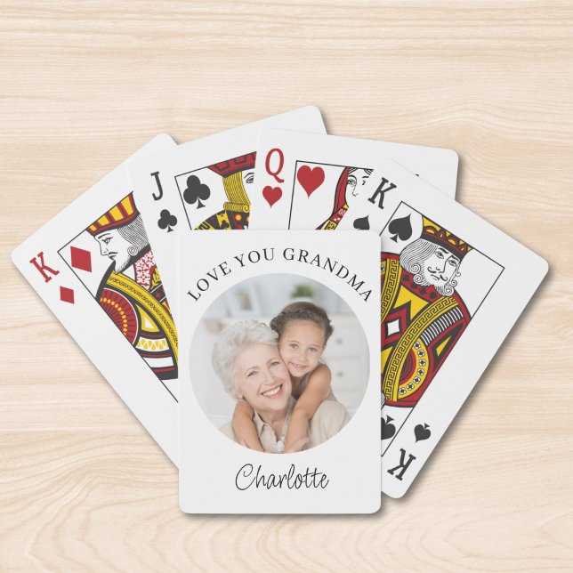 Jeu De Cartes Photo de grand-mère Love You (Créateur téléchargé)