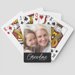 Jeu De Cartes Photo de grand-mère personnalisable année de créat