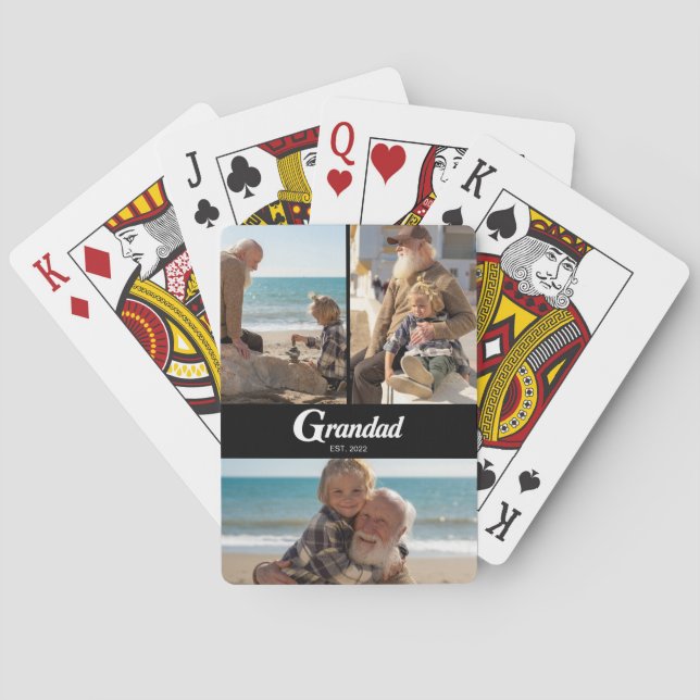 Jeu De Cartes Photo de Grand-père a établi le script moderne 3 (dos)