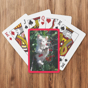 Jeu De Cartes Photo de la famille de la frontière rouge