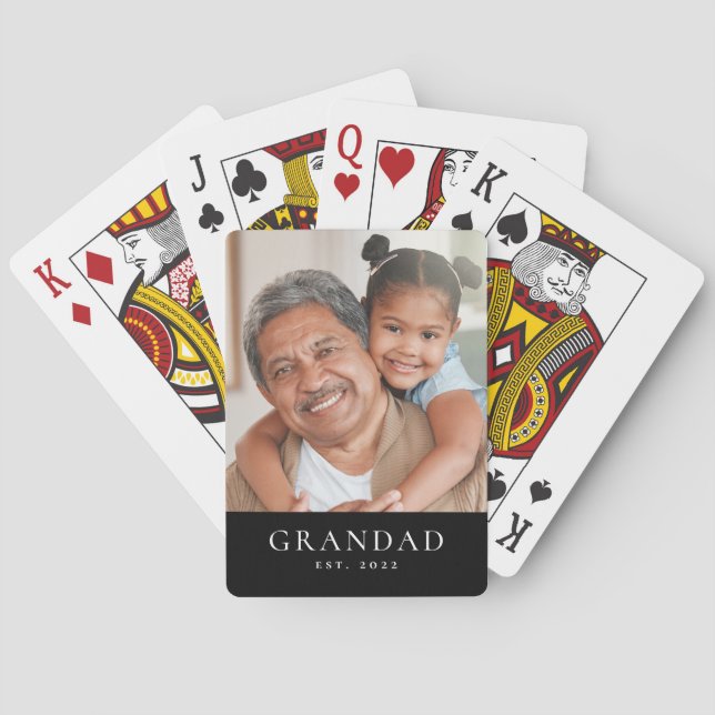 Jeu De Cartes Photo de l'arrivée de Papi (dos)