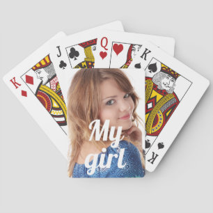 Jeu De Cartes Photo de ma petite amie femme